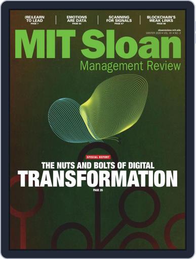 MIT Sloan Management Review December 1st, 2019 Digital Back Issue Cover