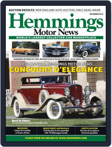Hemmings Motor News December 1st, 2016 Digital Back Issue Cover