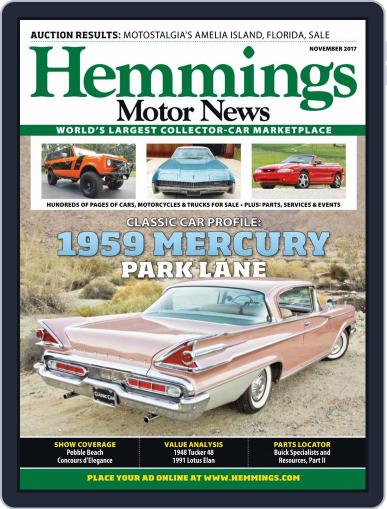 Hemmings Motor News November 1st, 2017 Digital Back Issue Cover