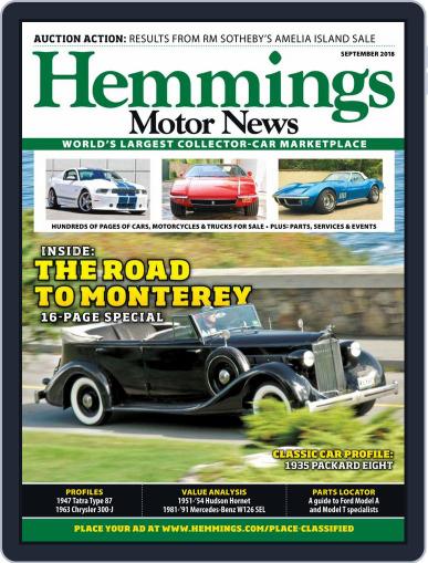 Hemmings Motor News September 1st, 2018 Digital Back Issue Cover