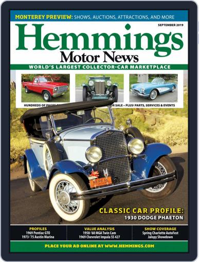 Hemmings Motor News September 1st, 2019 Digital Back Issue Cover