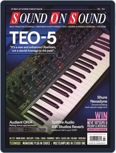 Sound On Sound USA July 1st, 2024 Digital Back Issue Cover