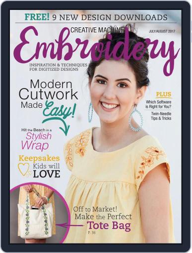 CREATIVE MACHINE EMBROIDERY July 1st, 2017 Digital Back Issue Cover