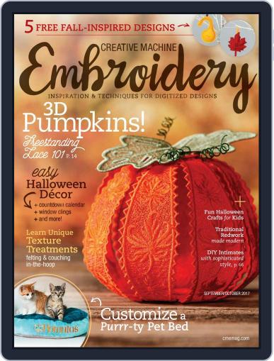 CREATIVE MACHINE EMBROIDERY September 1st, 2017 Digital Back Issue Cover