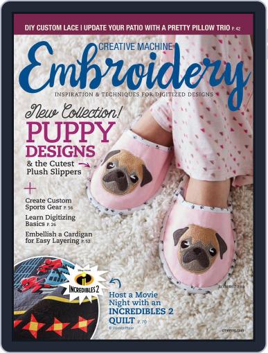 CREATIVE MACHINE EMBROIDERY July 1st, 2018 Digital Back Issue Cover