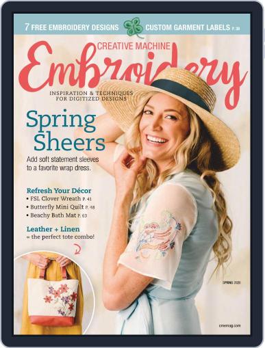 CREATIVE MACHINE EMBROIDERY November 1st, 2019 Digital Back Issue Cover
