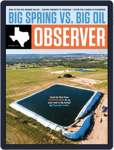 The Texas Observer December 1st, 2017 Digital Back Issue Cover