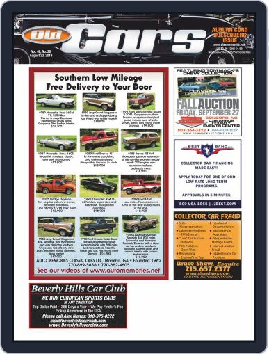 Old Cars Weekly August 22nd, 2019 Digital Back Issue Cover