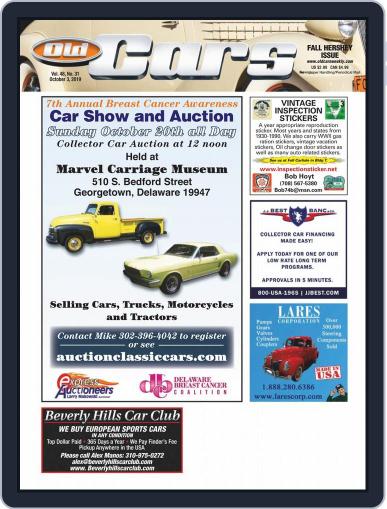 Old Cars Weekly October 3rd, 2019 Digital Back Issue Cover