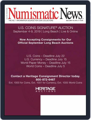 Numismatic News July 2nd, 2019 Digital Back Issue Cover