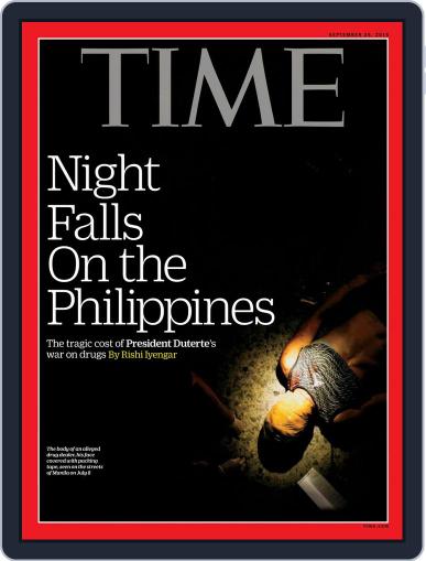 Time Magazine International Edition September 26th, 2016 Digital Back Issue Cover