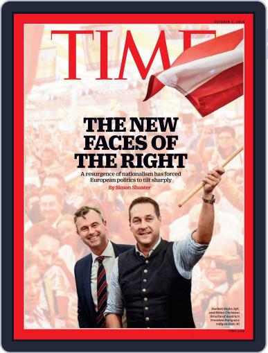 Time Magazine International Edition October 3rd, 2016 Digital Back Issue Cover