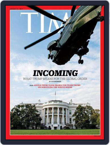Time Magazine International Edition January 23rd, 2017 Digital Back Issue Cover