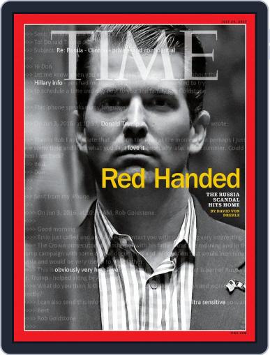 Time Magazine International Edition July 24th, 2017 Digital Back Issue Cover