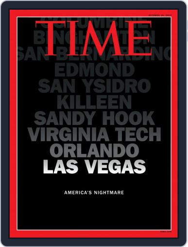 Time Magazine International Edition October 16th, 2017 Digital Back Issue Cover