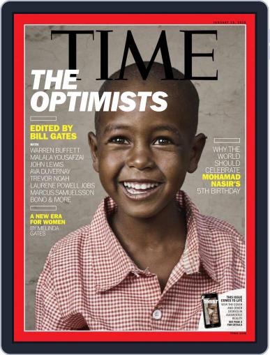 Time Magazine International Edition January 15th, 2018 Digital Back Issue Cover