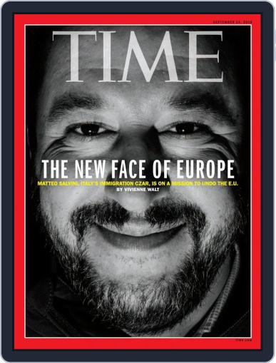 Time Magazine International Edition September 24th, 2018 Digital Back Issue Cover