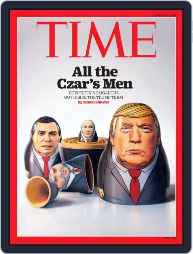 Time Magazine International Edition October 1st, 2018 Digital Back Issue Cover