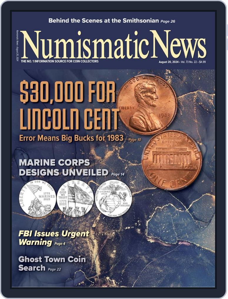 Numismatic News (Digital) Subscription                    August 20th, 2024 Issue