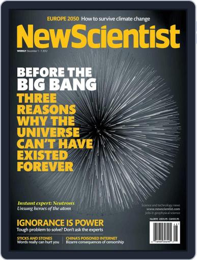 New Scientist November 30th, 2012 Digital Back Issue Cover