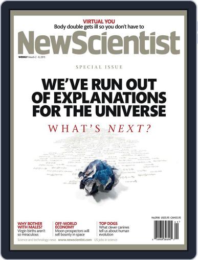 New Scientist March 1st, 2013 Digital Back Issue Cover