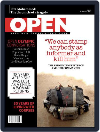 Open India August 16th, 2012 Digital Back Issue Cover