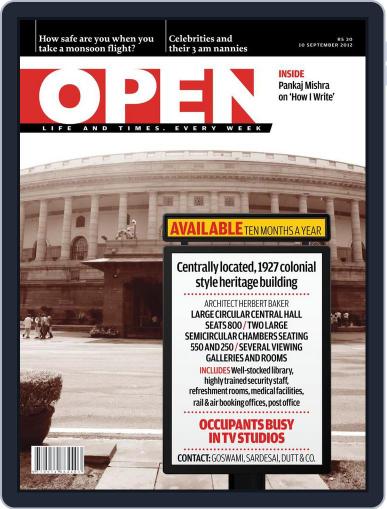 Open India August 31st, 2012 Digital Back Issue Cover