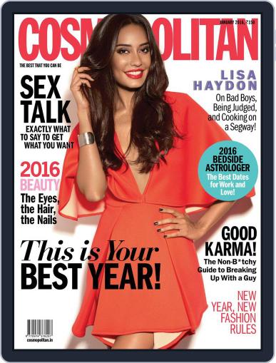 Cosmopolitan India January 1st, 2016 Digital Back Issue Cover