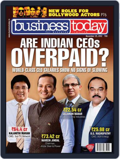 Business Today November 7th, 2012 Digital Back Issue Cover