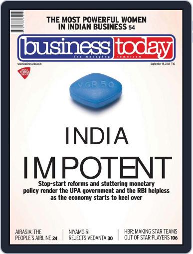 Business Today August 28th, 2013 Digital Back Issue Cover