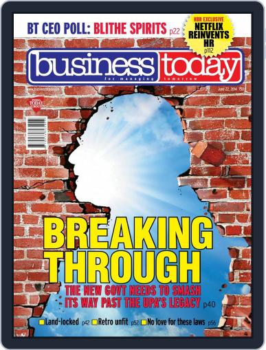 Business Today June 10th, 2014 Digital Back Issue Cover