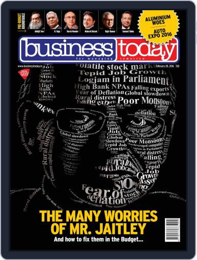 Business Today February 28th, 2016 Digital Back Issue Cover