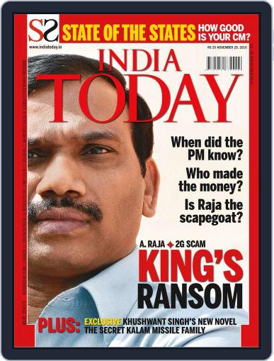 India Today November 19th, 2010 Digital Back Issue Cover