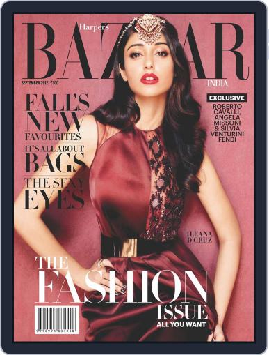 Harper's Bazaar India September 12th, 2012 Digital Back Issue Cover