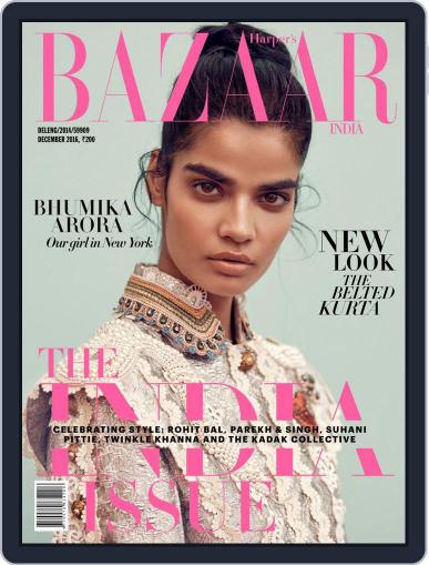 Harper's Bazaar India December 1st, 2016 Digital Back Issue Cover