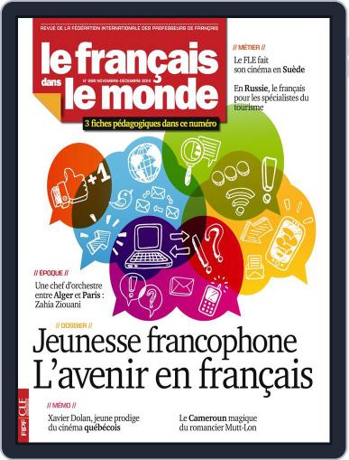 Le Français Dans Le Monde November 5th, 2014 Digital Back Issue Cover