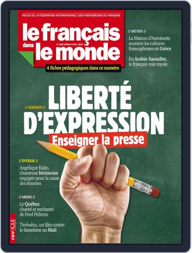 Le Français Dans Le Monde March 16th, 2015 Digital Back Issue Cover