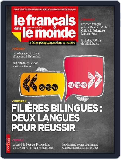 Le Français Dans Le Monde May 6th, 2016 Digital Back Issue Cover
