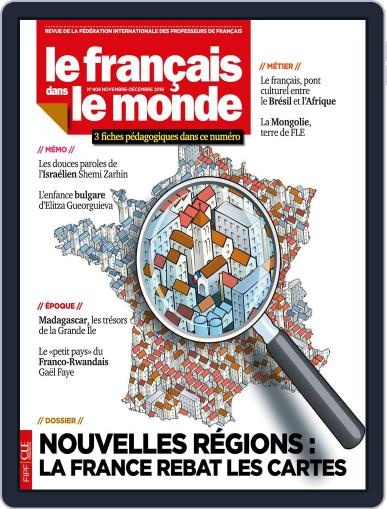 Le Français Dans Le Monde November 1st, 2016 Digital Back Issue Cover