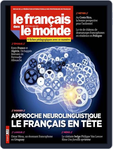 Le Français Dans Le Monde May 1st, 2018 Digital Back Issue Cover