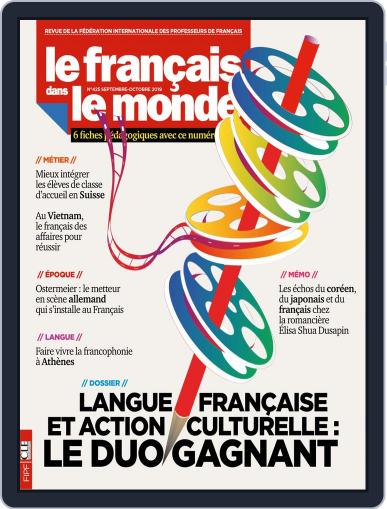 Le Français Dans Le Monde September 1st, 2019 Digital Back Issue Cover