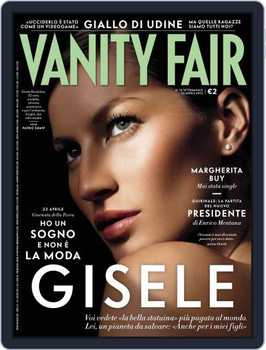 Vanity Fair Italia April 19th, 2013 Digital Back Issue Cover