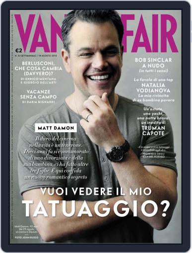 Vanity Fair Italia August 6th, 2013 Digital Back Issue Cover