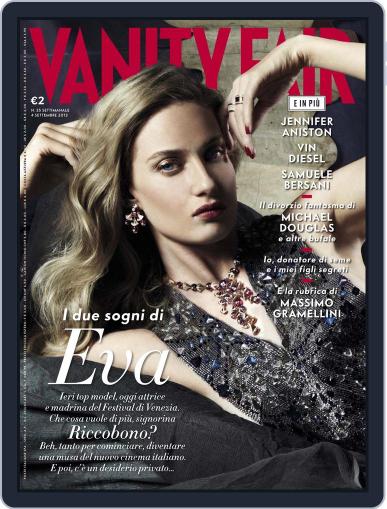 Vanity Fair Italia August 27th, 2013 Digital Back Issue Cover