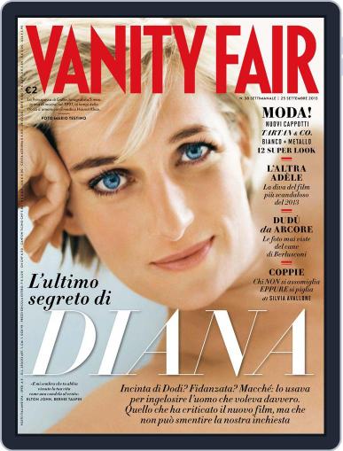 Vanity Fair Italia September 17th, 2013 Digital Back Issue Cover