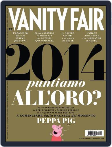 Vanity Fair Italia January 7th, 2014 Digital Back Issue Cover