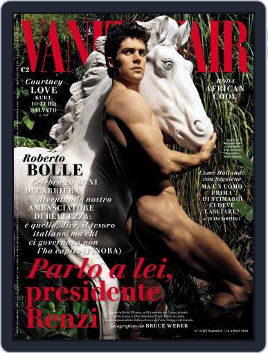 Vanity Fair Italia April 8th, 2014 Digital Back Issue Cover