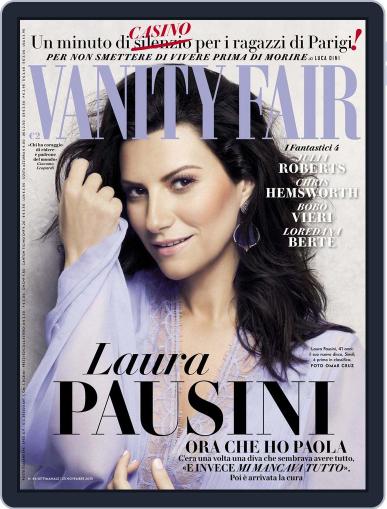 Vanity Fair Italia November 18th, 2015 Digital Back Issue Cover