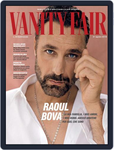 Vanity Fair Italia August 21st, 2019 Digital Back Issue Cover