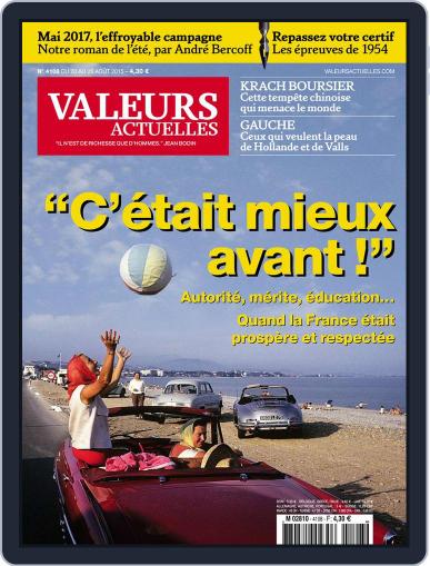 Valeurs Actuelles August 19th, 2015 Digital Back Issue Cover